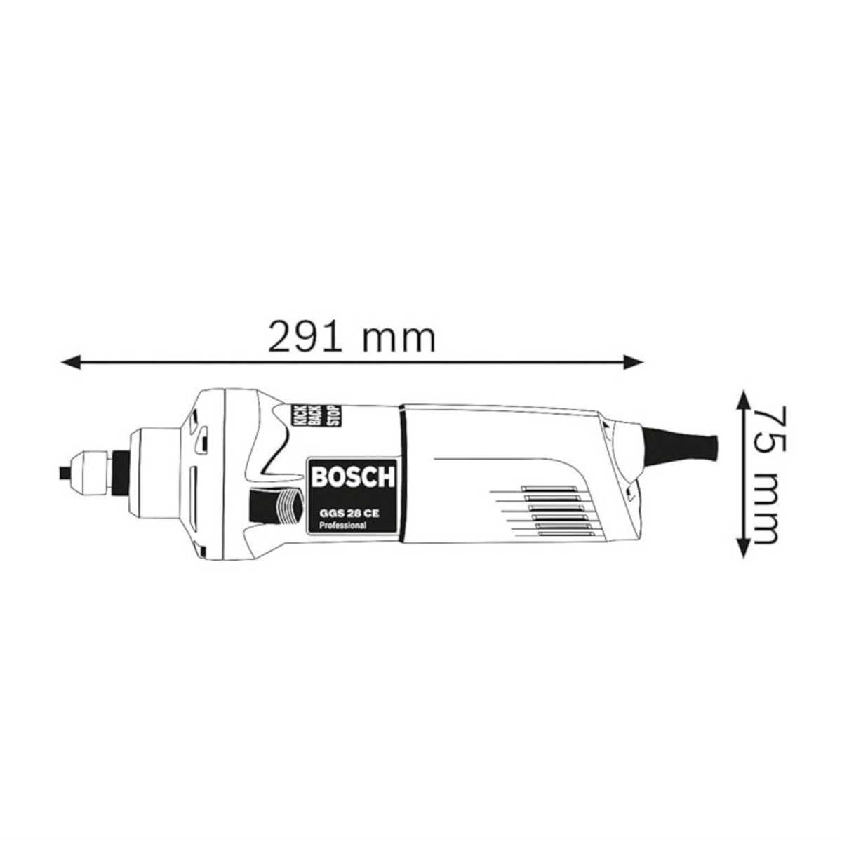 Bosch GGS 28 LCE Profesyonel 650 Watt Kalıpçı Taşlama - Görsel 2